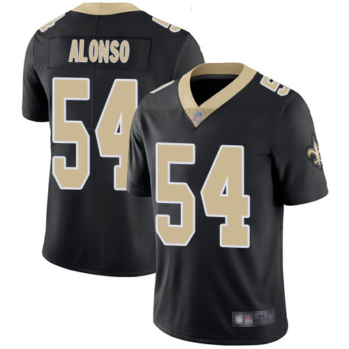 Men New Orleans Saints Limited Black Kiko Alonso Home Jersey NFL Football #54 Vapor Untouchable Jersey